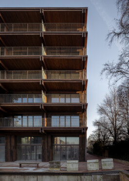Houtrak housing building in Oostenburg Amsterdam 
