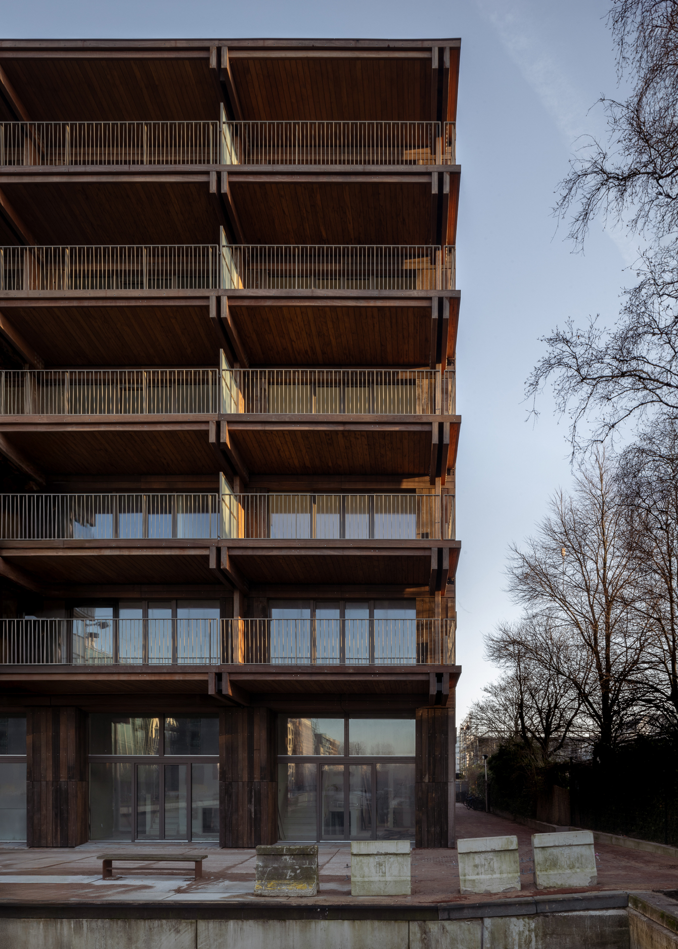 Houtrak housing building in Oostenburg Amsterdam 