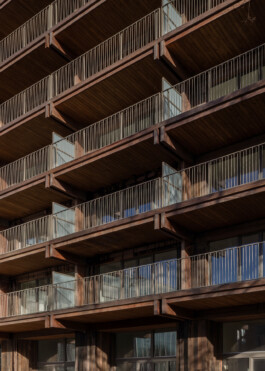 Houtrak housing building in Oostenburg Amsterdam 