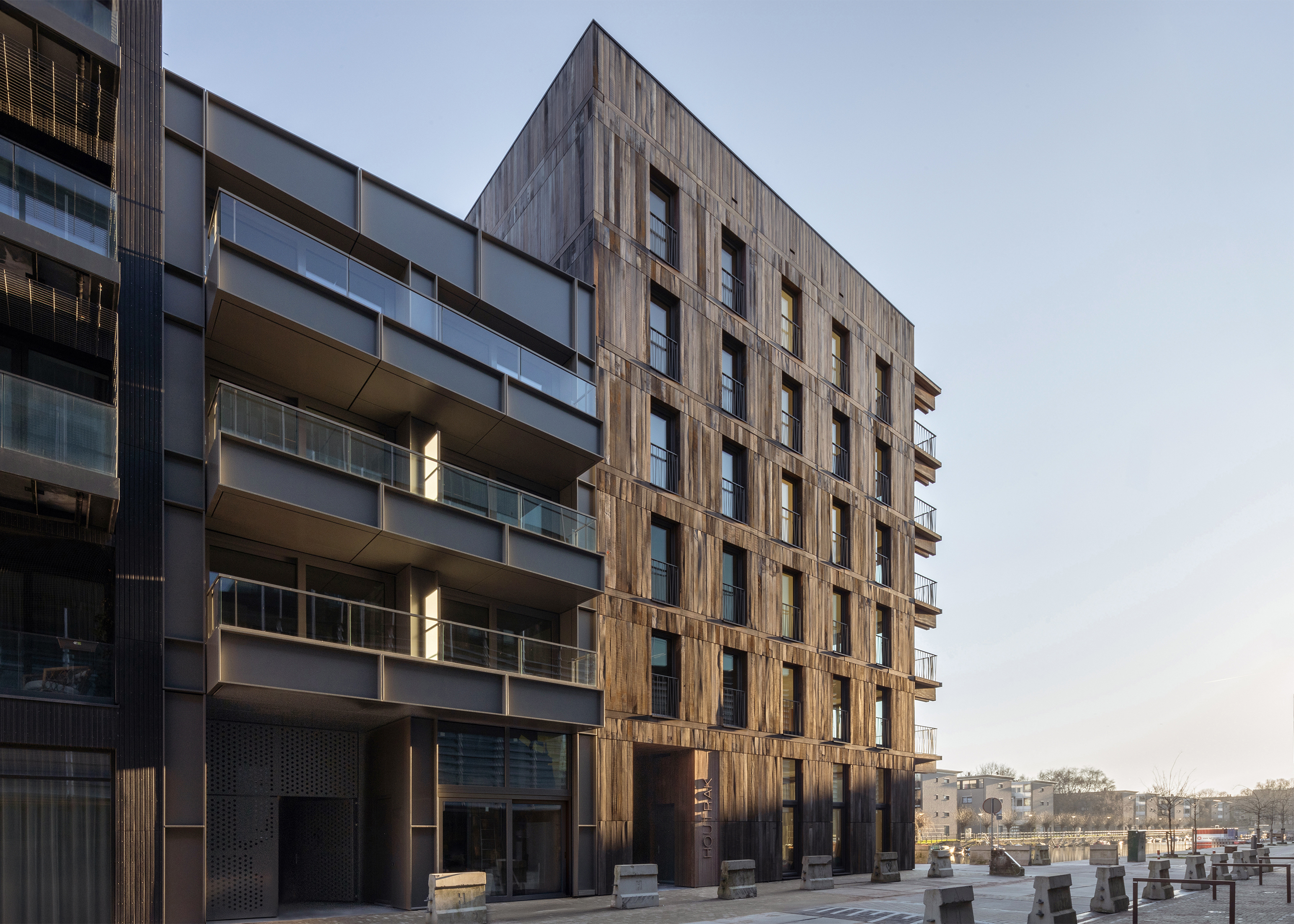 Houtrak housing building in Oostenburg Amsterdam 