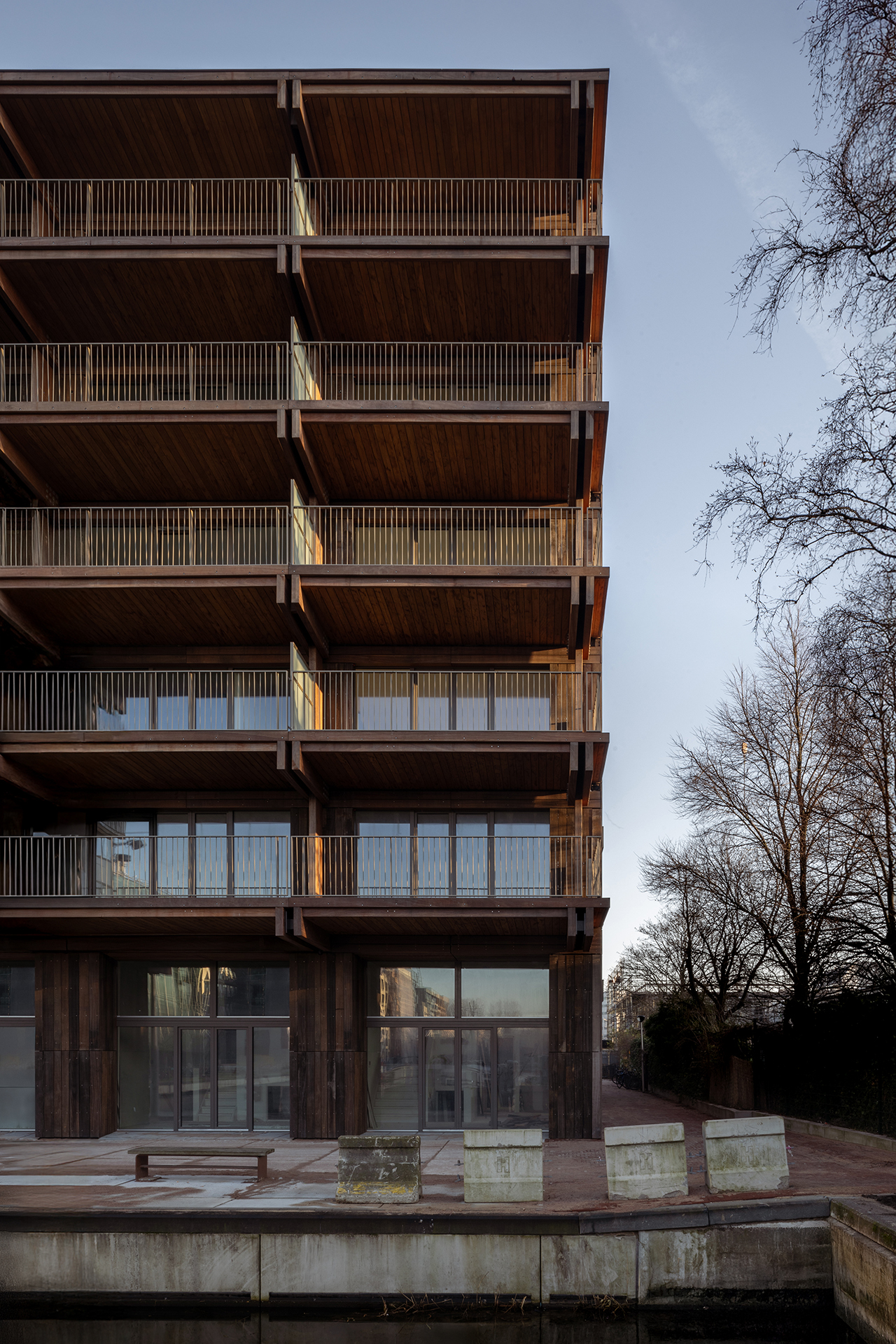 Houtrak housing building in Oostenburg Amsterdam 