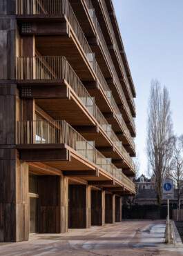 Houtrak housing building in Oostenburg Amsterdam 
