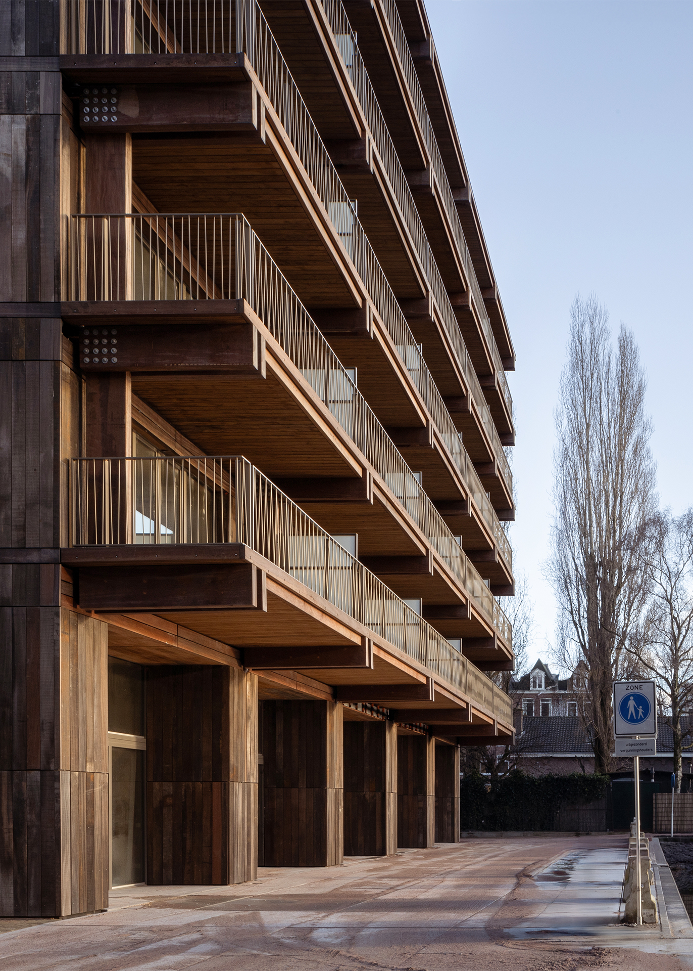 Houtrak housing building in Oostenburg Amsterdam 